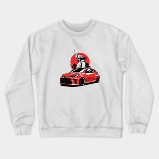 Red Yaris GR Samurai Japan Crewneck Sweatshirt